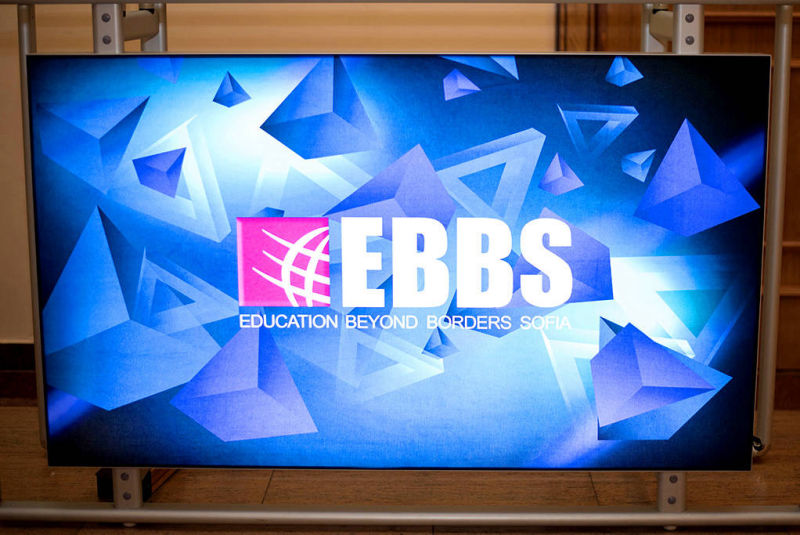 Promotion designed panel with lights of the EBBS Agent workshop