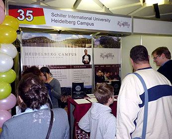 Speaking with visitors of the EBBS fair